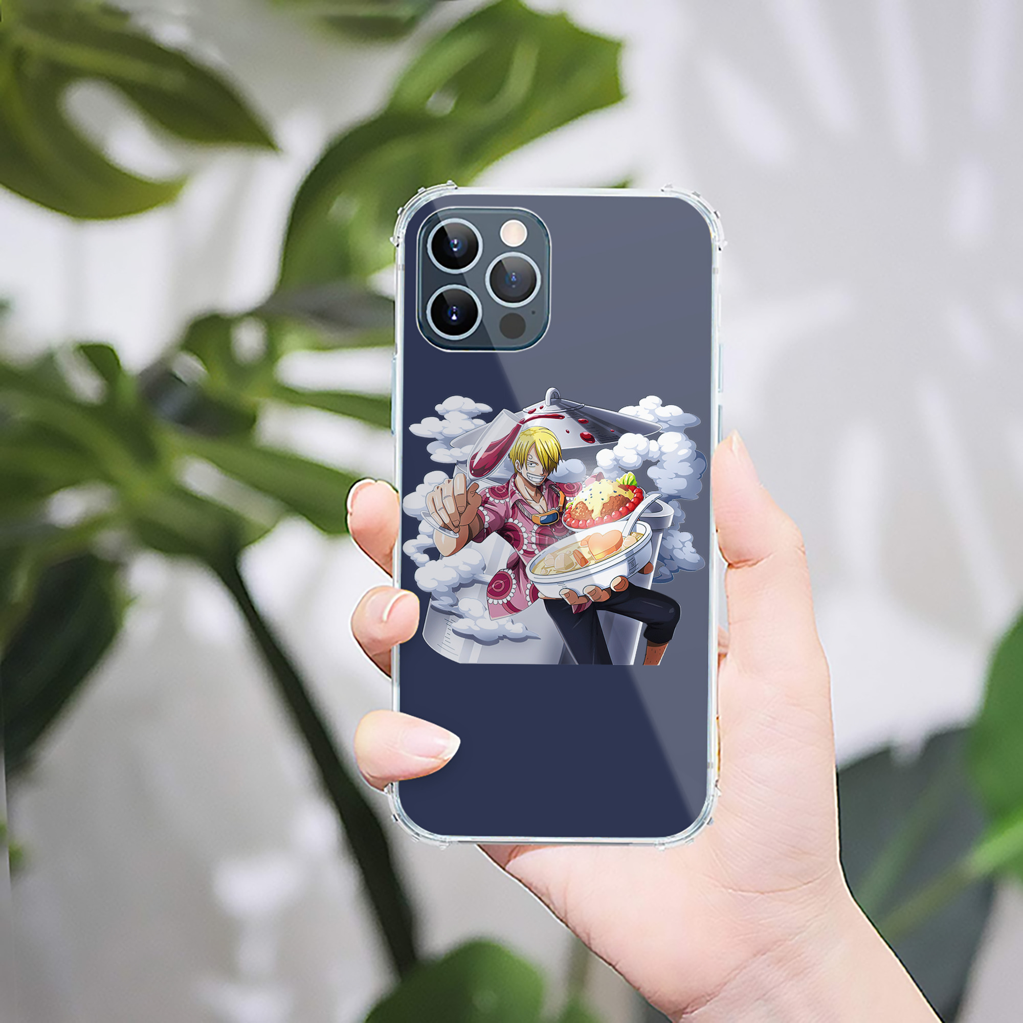 （画像用） ワンピース サンジ ONE PIECE Sanji 【iPhone 12シリーズ対応】透明スマホケース（クリアソフトケース）